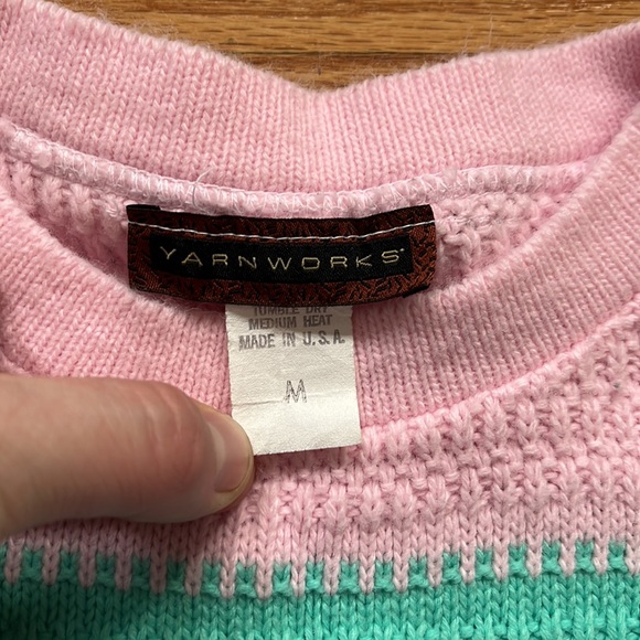 Vintage Yarnworks Striped Sweater / Medium / 80s / 90s / Made In USA - Picture 3 of 6